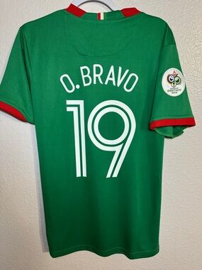 Vintage Mexico 2006 Omar bravo World Cup home green soccer jersey